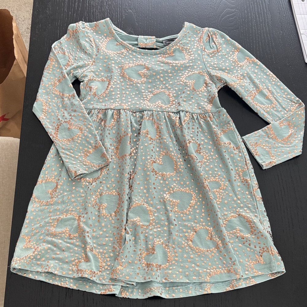 NWT Heart Patterned Kids Dress